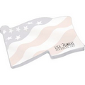 4" x 3" Die Cut Adhesive Notepad - Flag